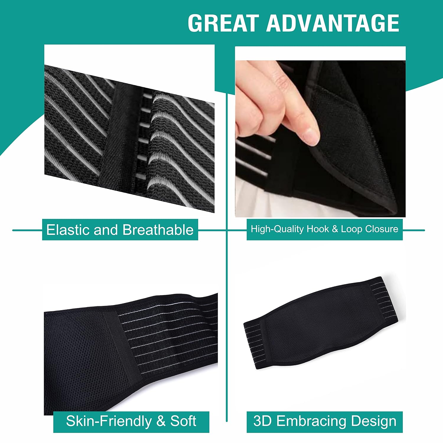 Maternity Belly Support Belt For Pregnancy (Black)
