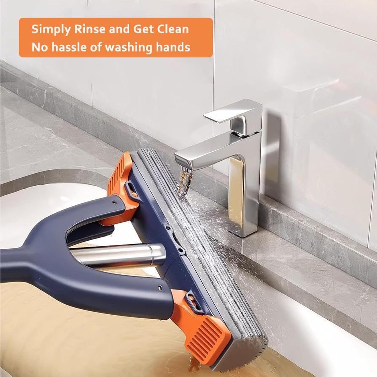 Mini Squeeze Mop Highly Absorbent, Floor Cleaning, Cleaning Tool | Desktop Cleaning Mini Mop Portable Mini Absorbent Window Cleaning Supplies for Bathroom, Floor, Hotel, Travel, Window, Tile,