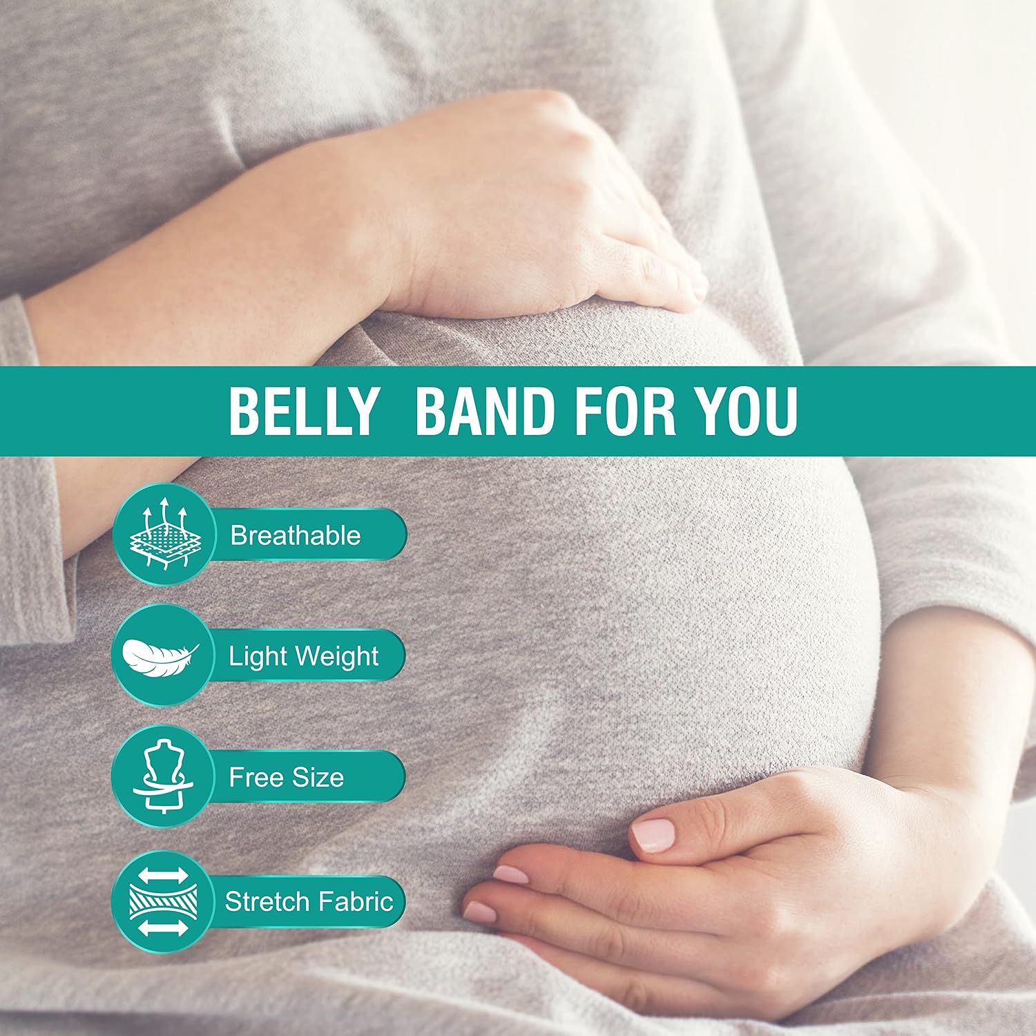 Maternity Belly Support Belt For Pregnancy (Black)