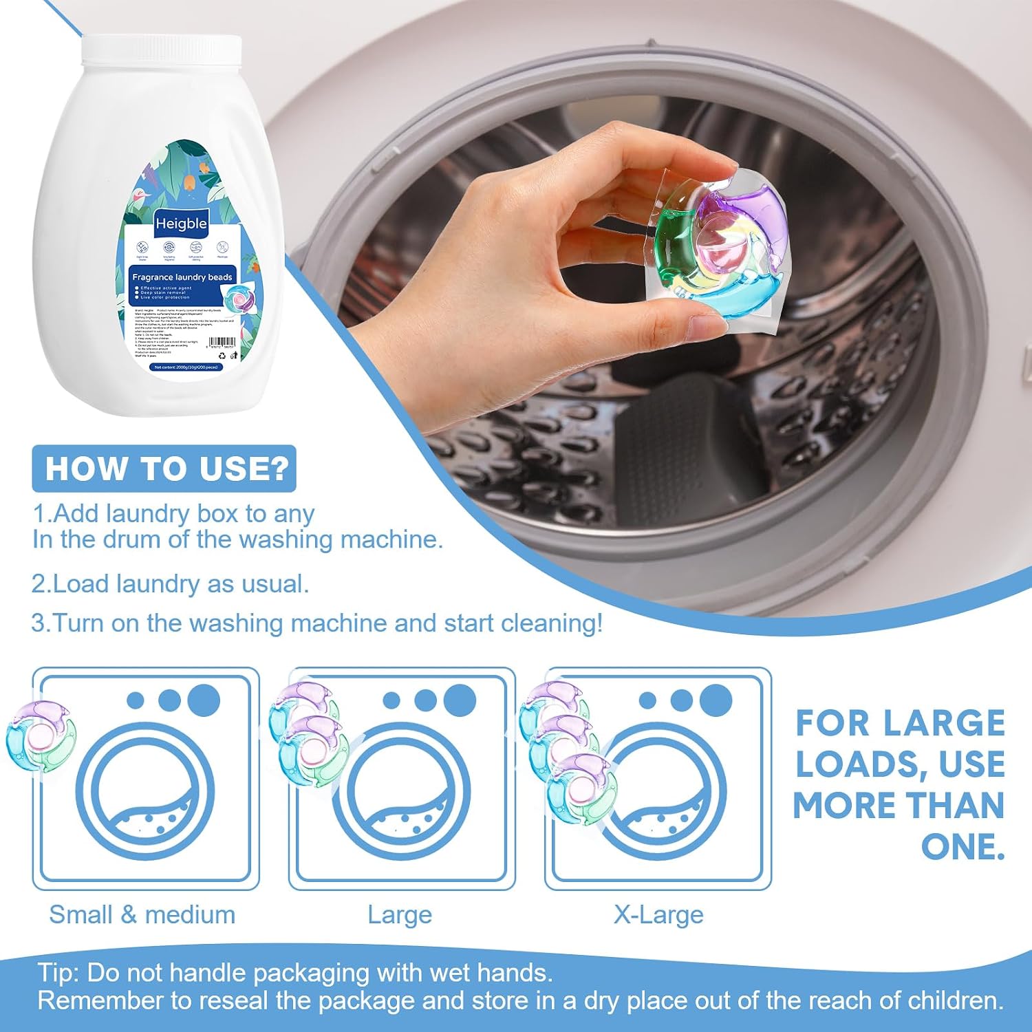 148 pcs Laundry Detergent Pods Bulk 4 in 1 Washing Machine Detergent Pods Ultra Concentrated Tackles Tough Odors, Fruity Aroma