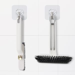 Multi-Function Bathroom Plastic Cleaning Brush, Tiles Cleaning Brush, Hard Bristle Rotating Crevice Gap Cleaning Brushes for Bathroom, Floor Cleaner Brush