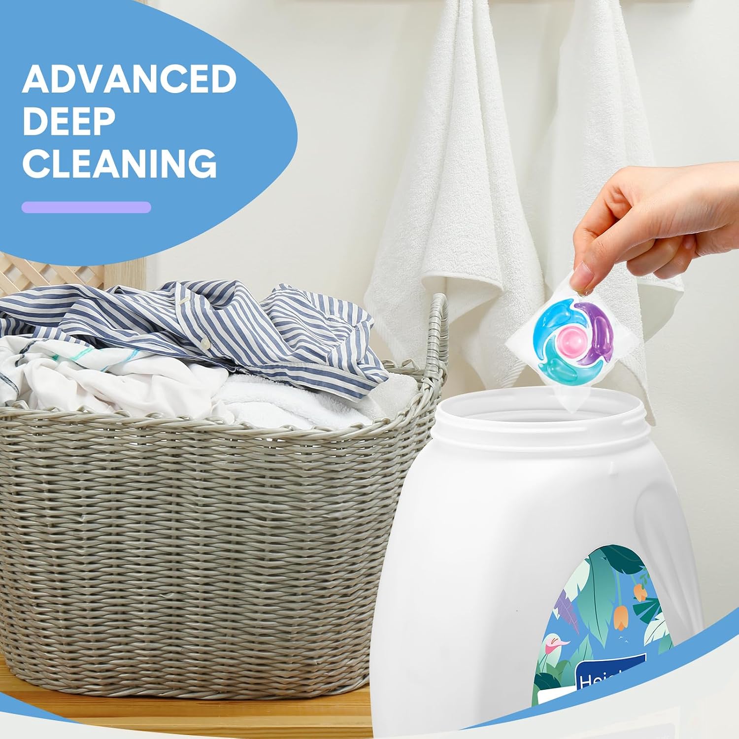 148 pcs Laundry Detergent Pods Bulk 4 in 1 Washing Machine Detergent Pods Ultra Concentrated Tackles Tough Odors, Fruity Aroma