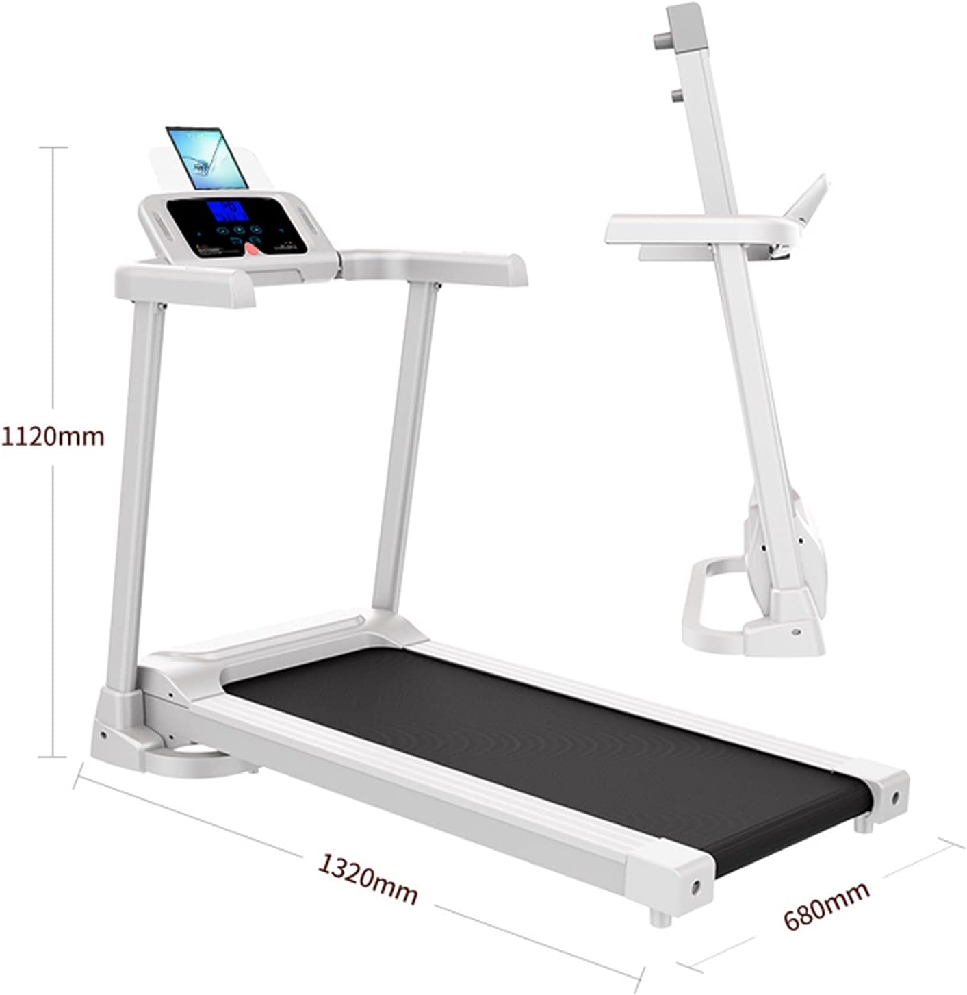 New Foldable Walking Pad / Treadmill With Bluetooth connectivity, manual incline option, and safety hand bars
