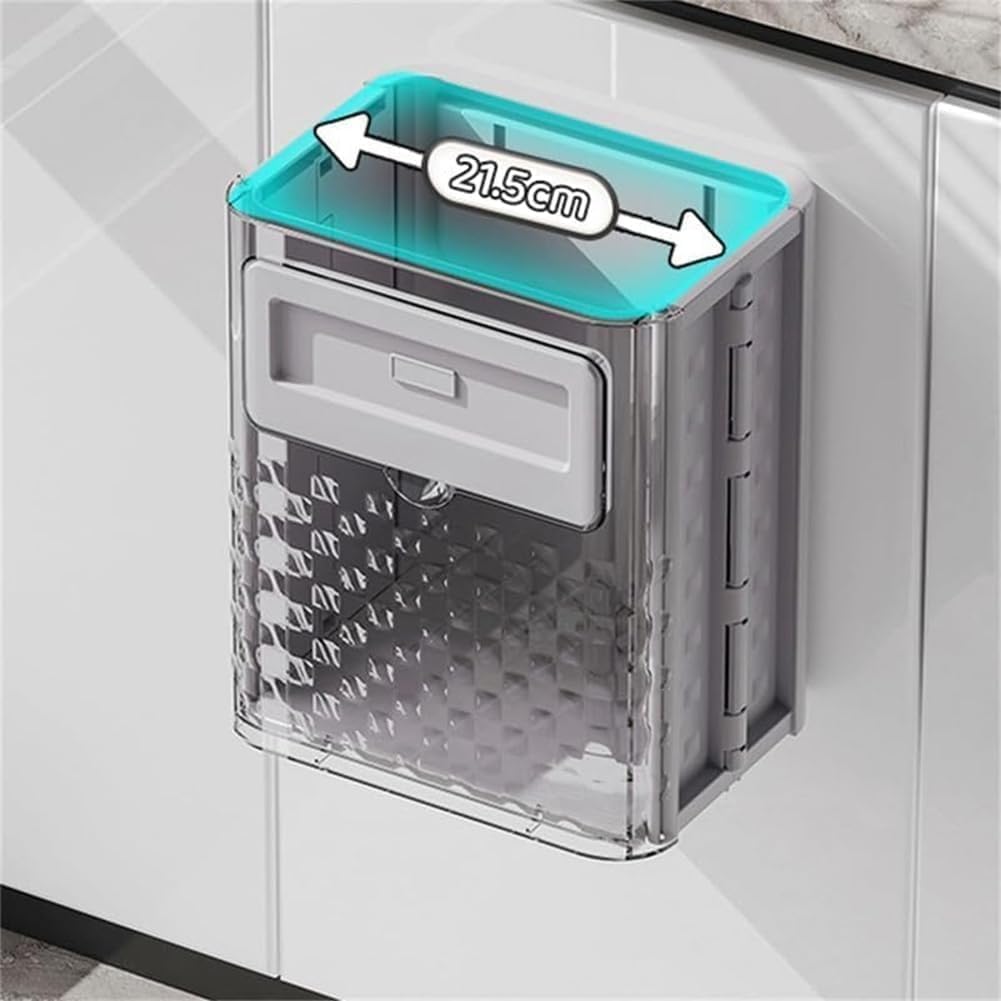 Premium Acrylic Dustbin for Home & Office – Transparent Modern Waste Bin with Durable Lightweight Construction, Stylish Trash Can for Bedroom, Bathroom, Kitchen, Living Room & Workspace