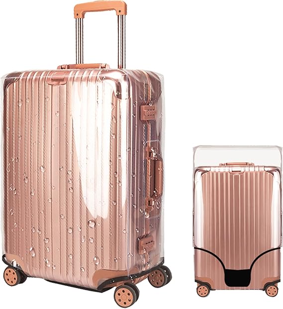 Clear Suitcase Cover PVC Protector | Waterproof Transparent Luggage Cover Protective Bag, for Plastic Trolley Case Protect Suitcases from Scratch