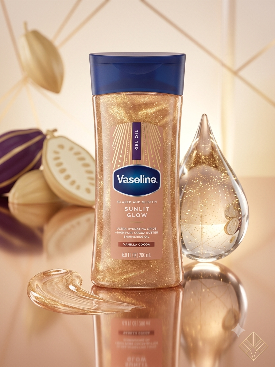 Vaseline Glazed & Glisten Sunlit Glow Body Gel Oil