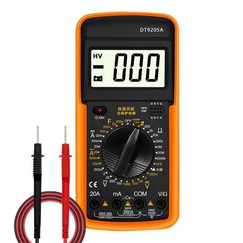 Digital Multimeter AC/DC Voltmeter Ammeter Ohmmeter – LCD Display, 1999 Counts, Resistance Capacitance Diode & Continuity Tester, Electricians & DIY