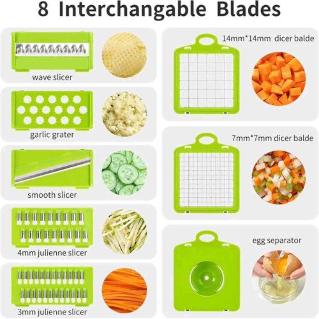 Vegetable Chopper Mandoline Slicer Cutter Multifunctional 16-in-1 Food Choppers Onion Chopper