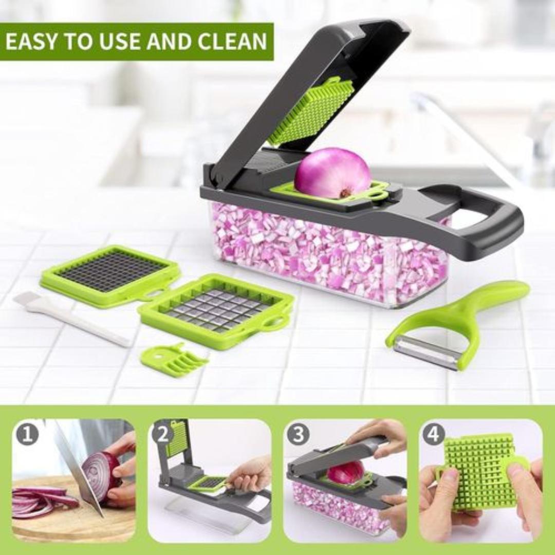 Vegetable Chopper Mandoline Slicer Cutter Multifunctional 16-in-1 Food Choppers Onion Chopper