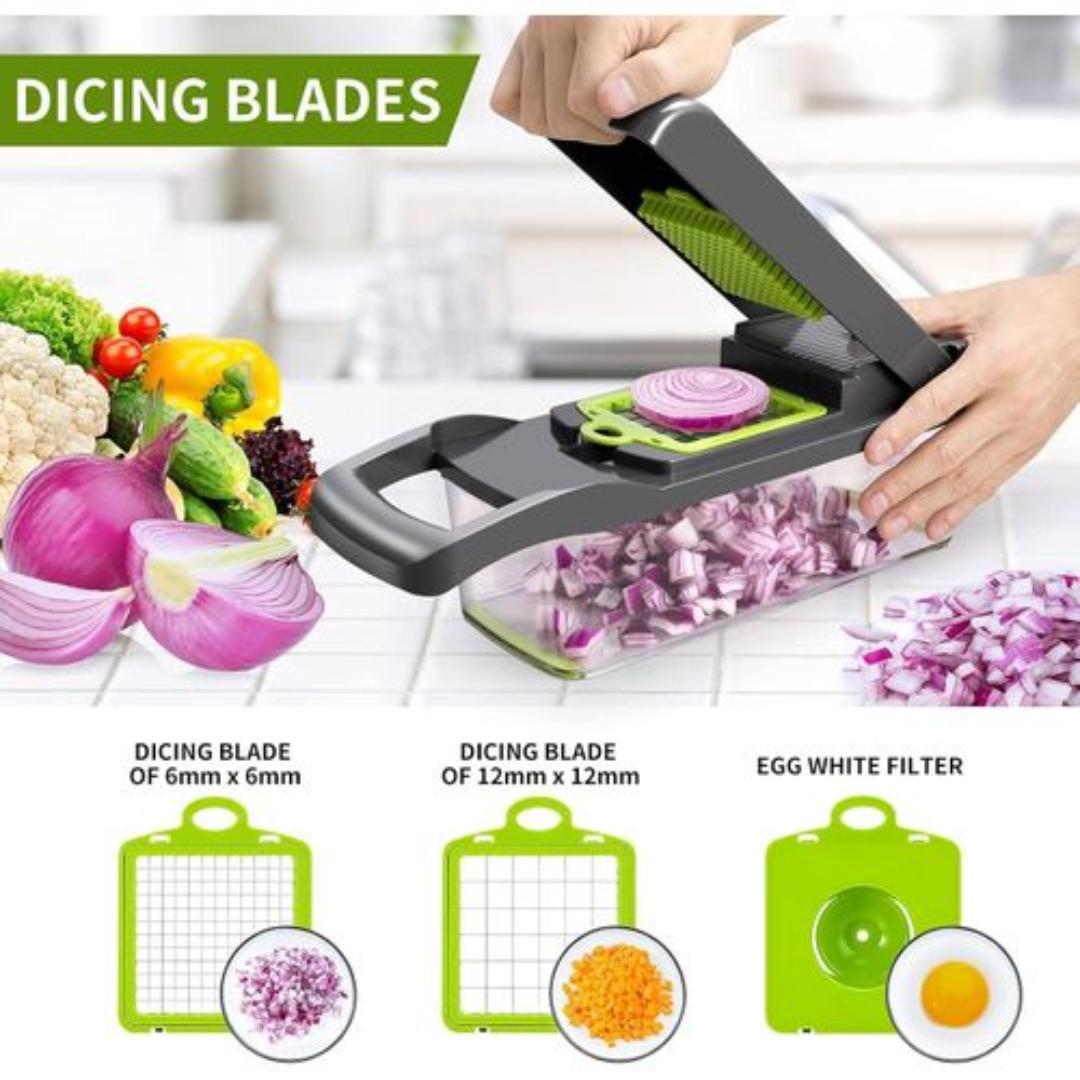 Vegetable Chopper Mandoline Slicer Cutter Multifunctional 16-in-1 Food Choppers Onion Chopper