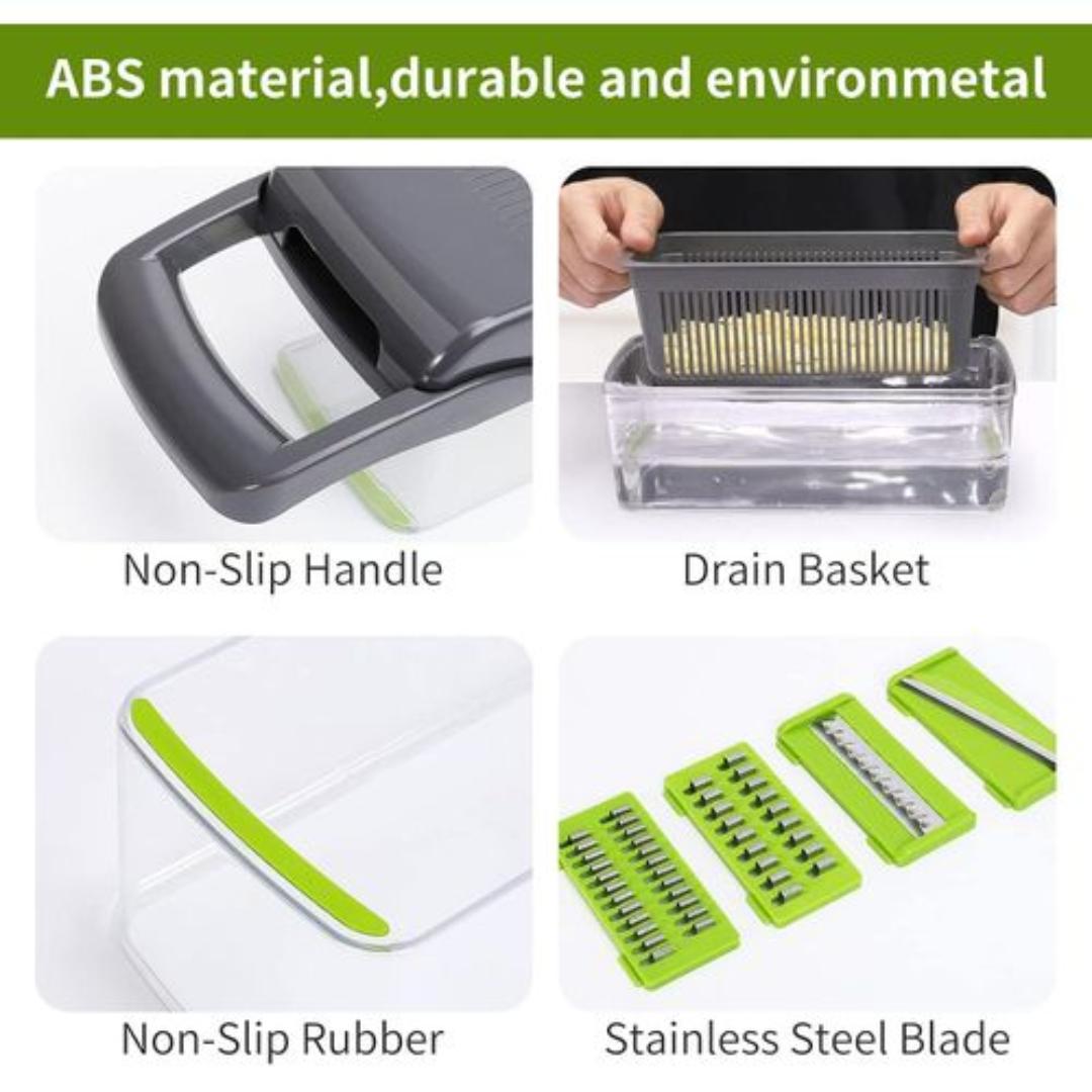 Vegetable Chopper Mandoline Slicer Cutter Multifunctional 16-in-1 Food Choppers Onion Chopper