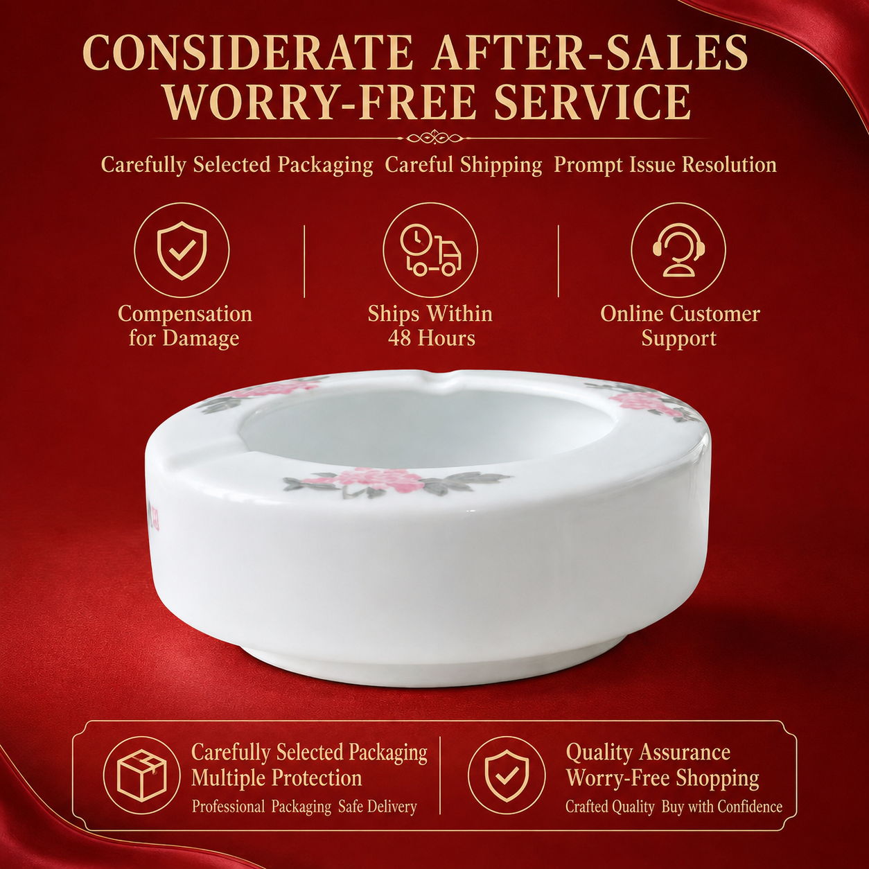 Chinese Ceramic Brush Washer，t is a classic traditional stationery for Chinese calligraphy and ink painting. Handcrafted from fine porcelain with smooth glaze, it is used to rinse ink off writingbrush