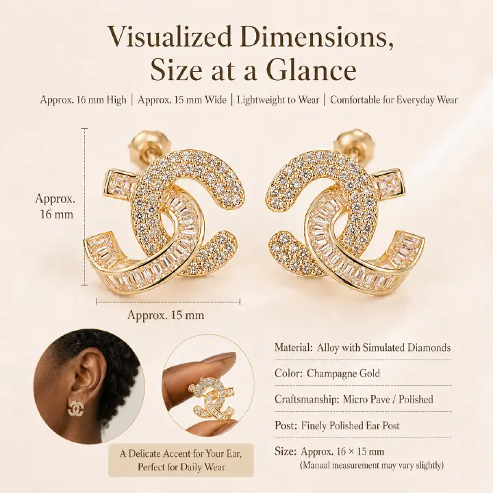 Women's Champagne Gold Shimmer Double Hoop Earrings, Elegant Minimalist Luxury Fashion Jewelry for Daily Office Party Gift，double hoop earrings, champagne gold earrings, hoop earrings for women,