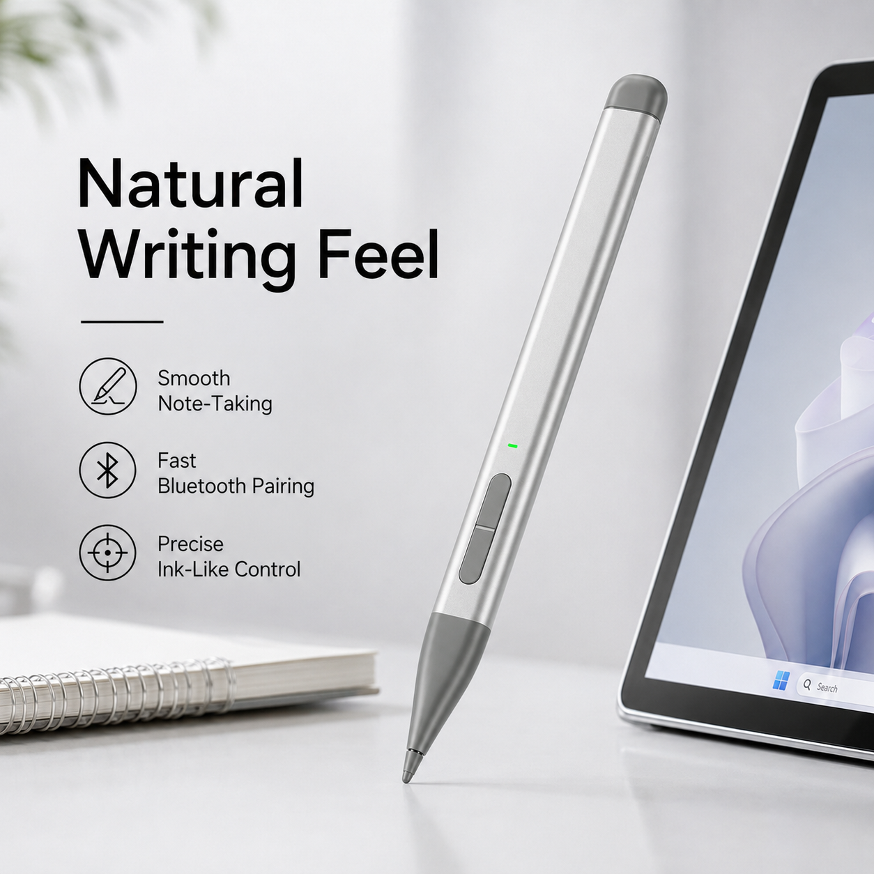 Bluetooth MPP Stylus Pen for Microsoft Surface Pro 11 10 9 8 7 6 5, Surface Go 4 3 2 1, Pressure‑Sensitive Hand‑Writing Drawing Pen
