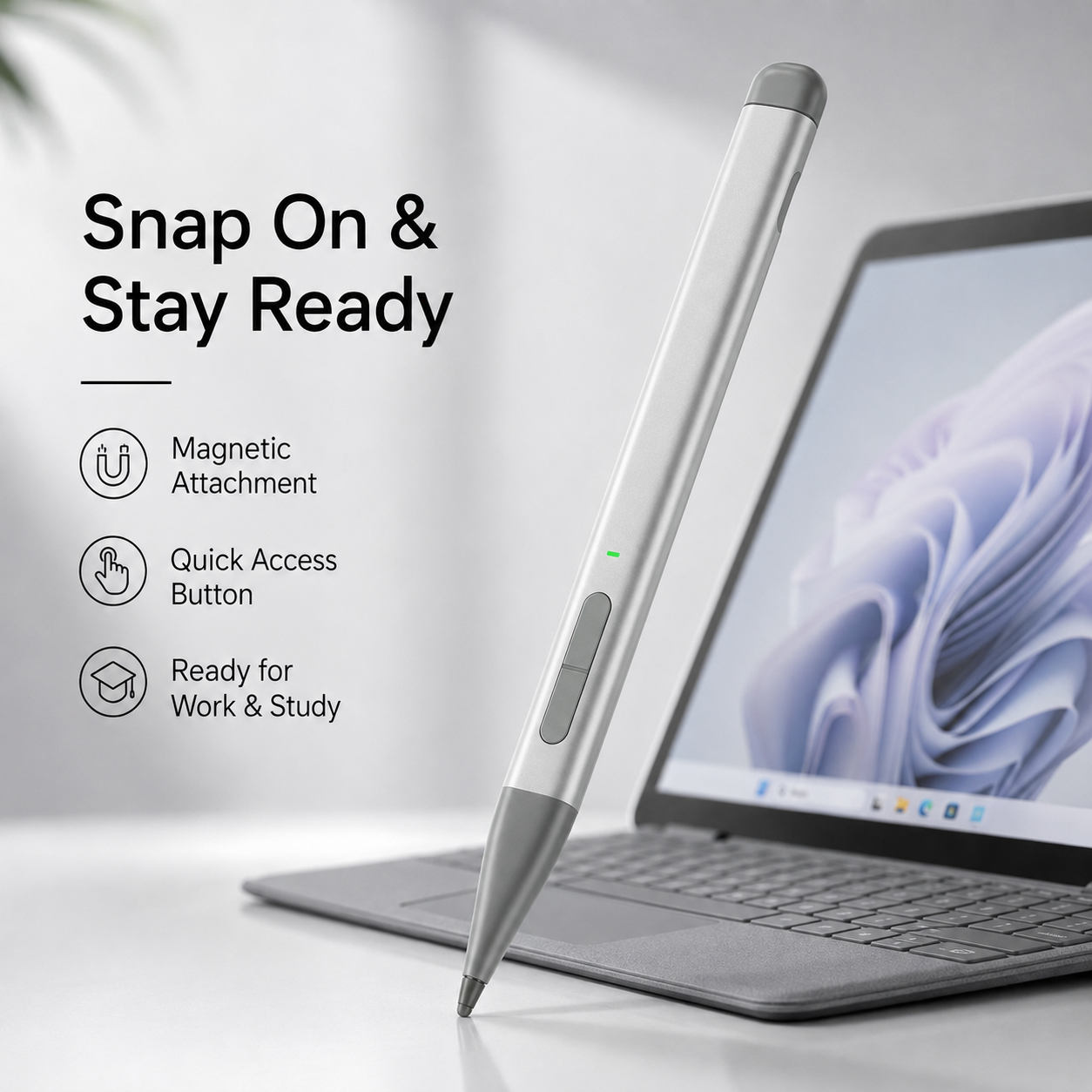 Bluetooth MPP Stylus Pen for Microsoft Surface Pro 11 10 9 8 7 6 5, Surface Go 4 3 2 1, Pressure‑Sensitive Hand‑Writing Drawing Pen