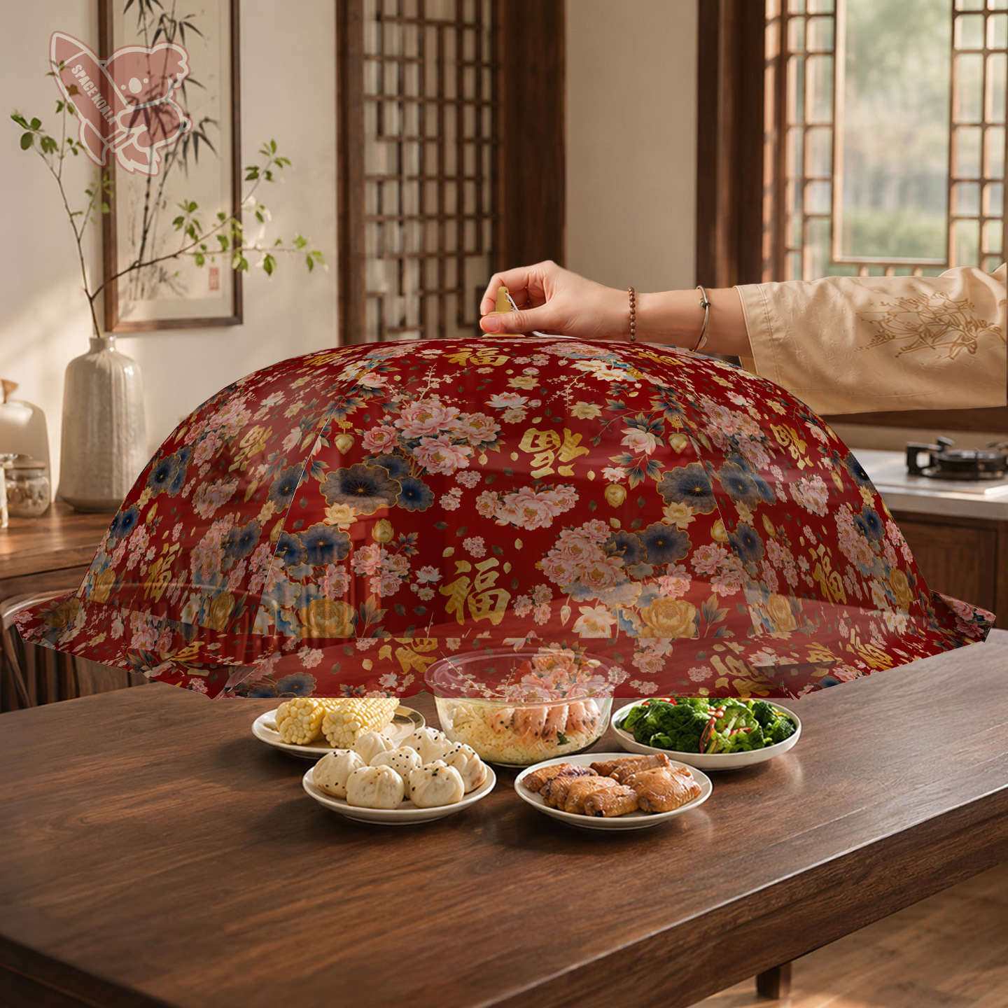 foldable mesh food cover, fly proof dish cover, reusable table food net cover, long shape food cover, dust‑proof meal cover, kitchen leftover protector, food screen cover, anti‑insect dish guard