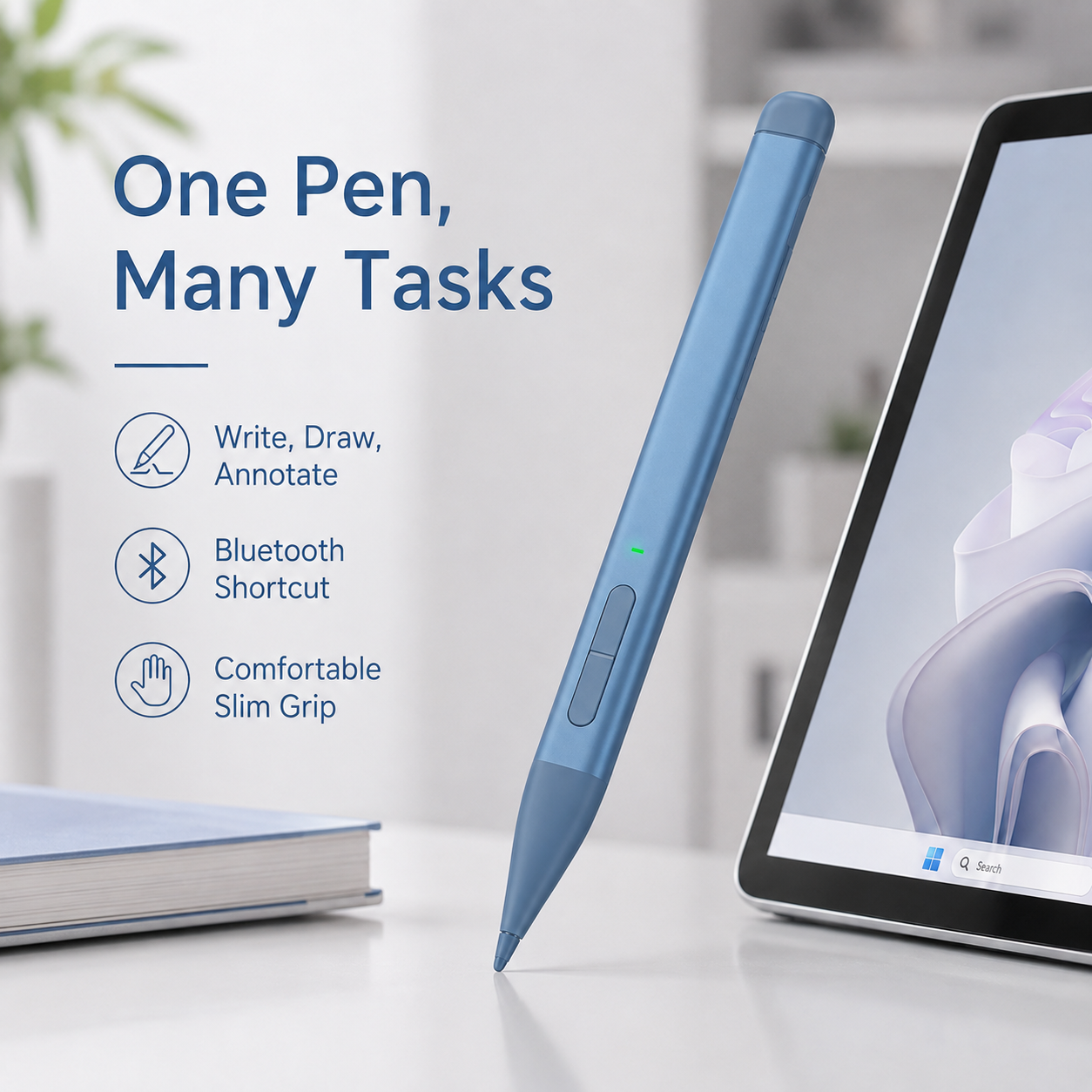 Bluetooth MPP Stylus Pen for Microsoft Surface Pro 11 10 9 8 7 6 5, Surface Go 4 3 2 1, Pressure‑Sensitive Hand‑Writing Drawing Pen