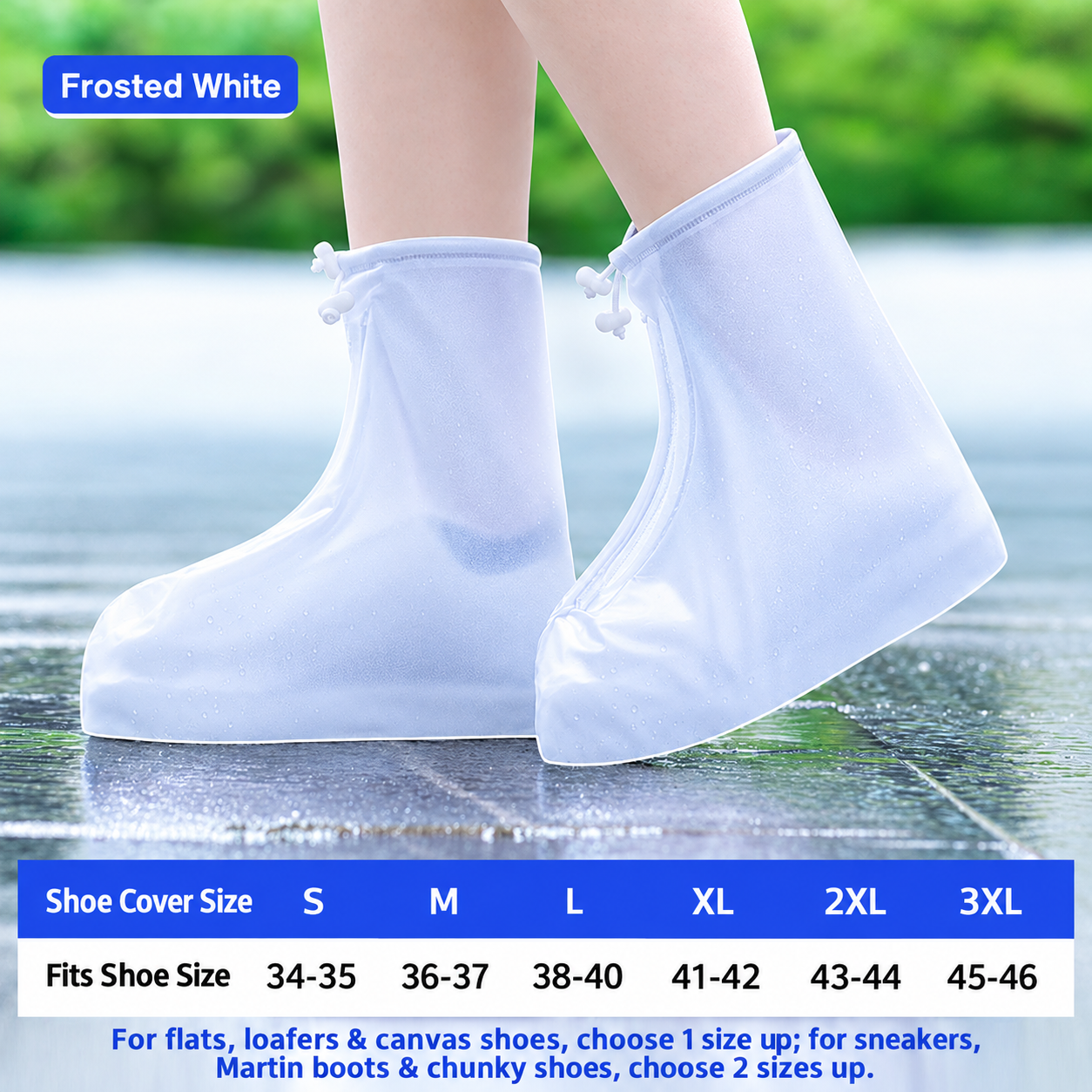 Heavy Duty PVC Waterproof Shoe Covers Thickened Non Slip Wear Resistant Mid Tube Rain Boot Covers for Men Women PVC Waterproof Rain Shoe Covers Thickened Non Slip Wear Resistant Reusable Mid Tube Outd
