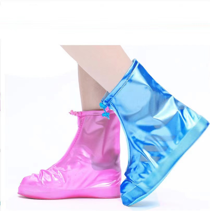 PVC Rain Shoe Covers Thickened Waterproof Non Slip Reusable Mid Calf Boot Cover Rain Gear For Adult Men Women Kids Outdoor Travel PVC Rain Shoe Covers Thickened Waterproof Non Slip Reusable Mid Calf B