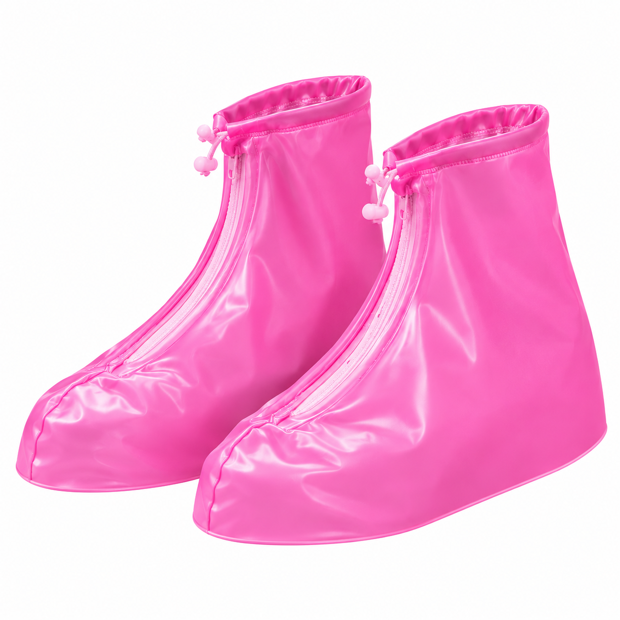 Heavy Duty PVC Waterproof Shoe Covers Thickened Non Slip Wear Resistant Mid Tube Rain Boot Covers for Men Women PVC Waterproof Rain Shoe Covers Thickened Non Slip Wear Resistant Reusable Mid Tube Outd