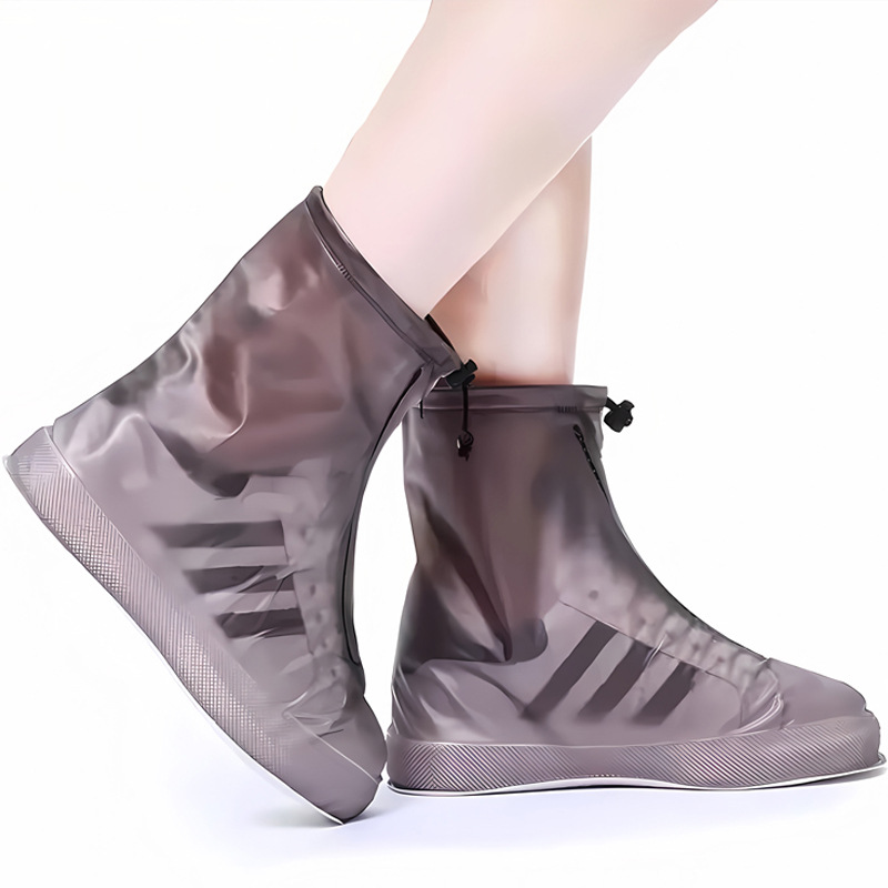 PVC Rain Shoe Covers Thickened Waterproof Non Slip Reusable Mid Calf Boot Cover Rain Gear For Adult Men Women Kids Outdoor Travel PVC Rain Shoe Covers Thickened Waterproof Non Slip Reusable Mid Calf B
