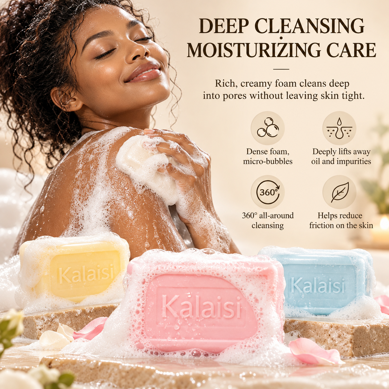 Korean Kalaisi Essential Oil Soap Famous Art Painting Design Face Body Bath Soap 100g Natural Handmade Bar Soap for Gentle Cleansing Korean Kalaisi Essential Oil Soap 100g Face Body Bath Soap Famous A