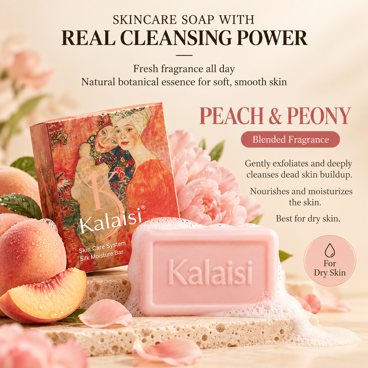 Korean Kalaisi Essential Oil Soap Famous Art Painting Design Face Body Bath Soap 100g Natural Handmade Bar Soap for Gentle Cleansing Korean Kalaisi Essential Oil Soap 100g Face Body Bath Soap Famous A