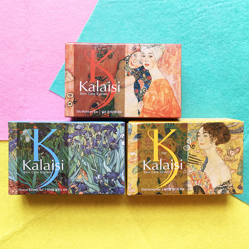 Korean Kalaisi Essential Oil Soap Famous Art Painting Design Face Body Bath Soap 100g Natural Handmade Bar Soap for Gentle Cleansing Korean Kalaisi Essential Oil Soap 100g Face Body Bath Soap Famous A