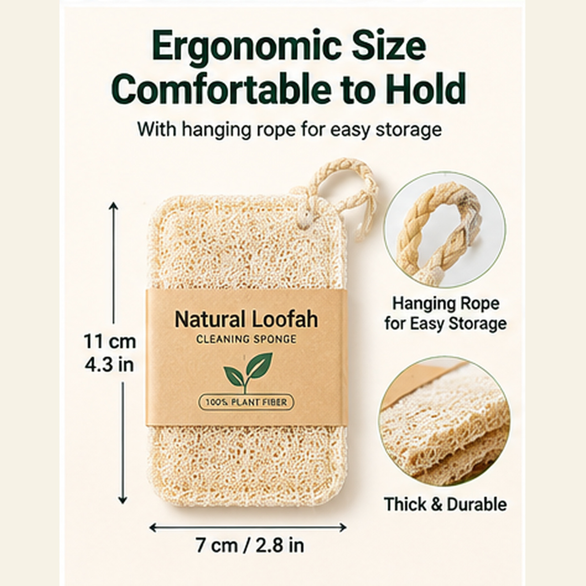Natural Loofah Sponge Kitchen Dish Scrubber Eco Friendly Luffa Cleaning Brush Oil Removing Biodegradable Dishcloth for Dishes Pots Pans Natural Loofah Sponge Kitchen Dish Scrubber Eco Friendly Luffa C