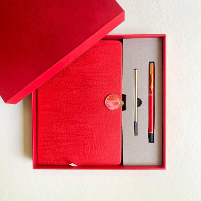 Premium 3 in 1 A5 Executive Notebook Pen Gift Set - Gift Box & Bag Corporate Gifts Office Stationery, gift set notebook with spare pen