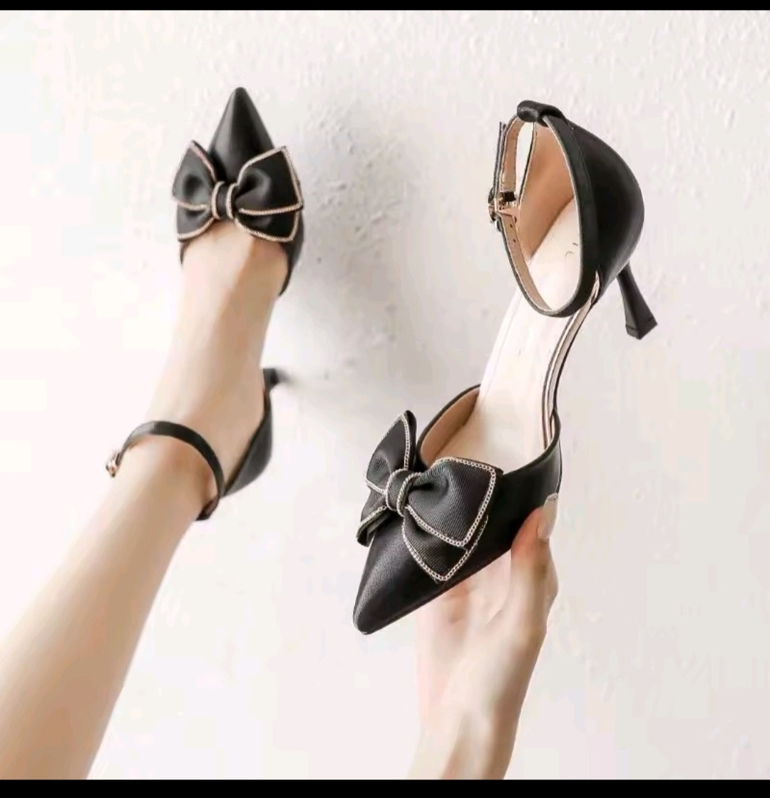 Generic Women's Bow Kitten Heels: Elevate your elegance with these charming ankle strap pumps. The perfect balance of sophisticated style and low-heel comfort.