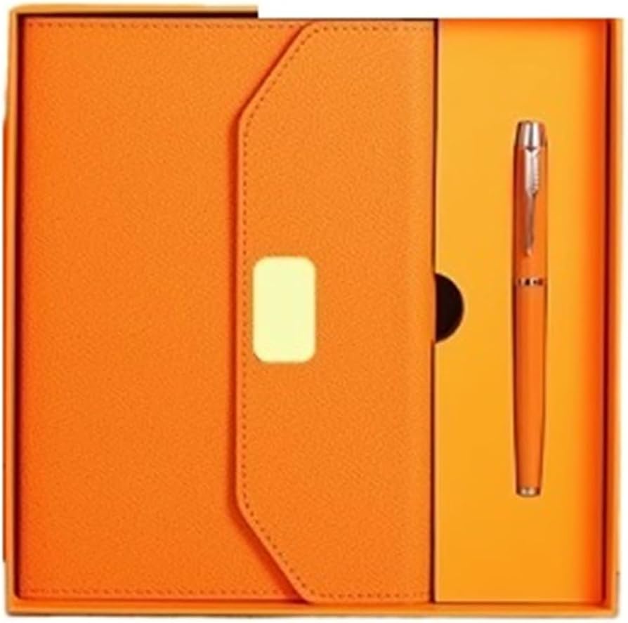 Leather-bound notebook with button closure - Lined - 192 pages, 80gsm - Depai 25-31 - Brown