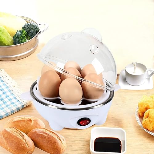 7 Egg Capacity Electric Egg Cooker for Hard Boiled Eggs,Electric Egg Cooker Egg Boiler Auto Off Steamer