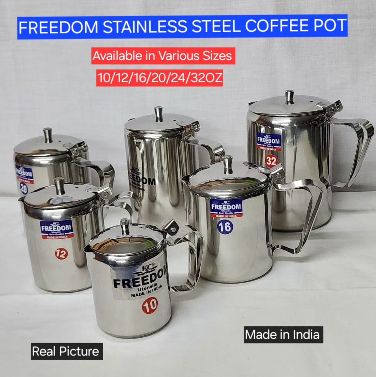 New Freedom Stainless Steel Coffee & Tea Pot Series – High-Stamina Even-Heat Beverage Pitcher, Elegant Mirror-Finish Milk Frothing Jug & Smart Everyday Kitchenware Utilities