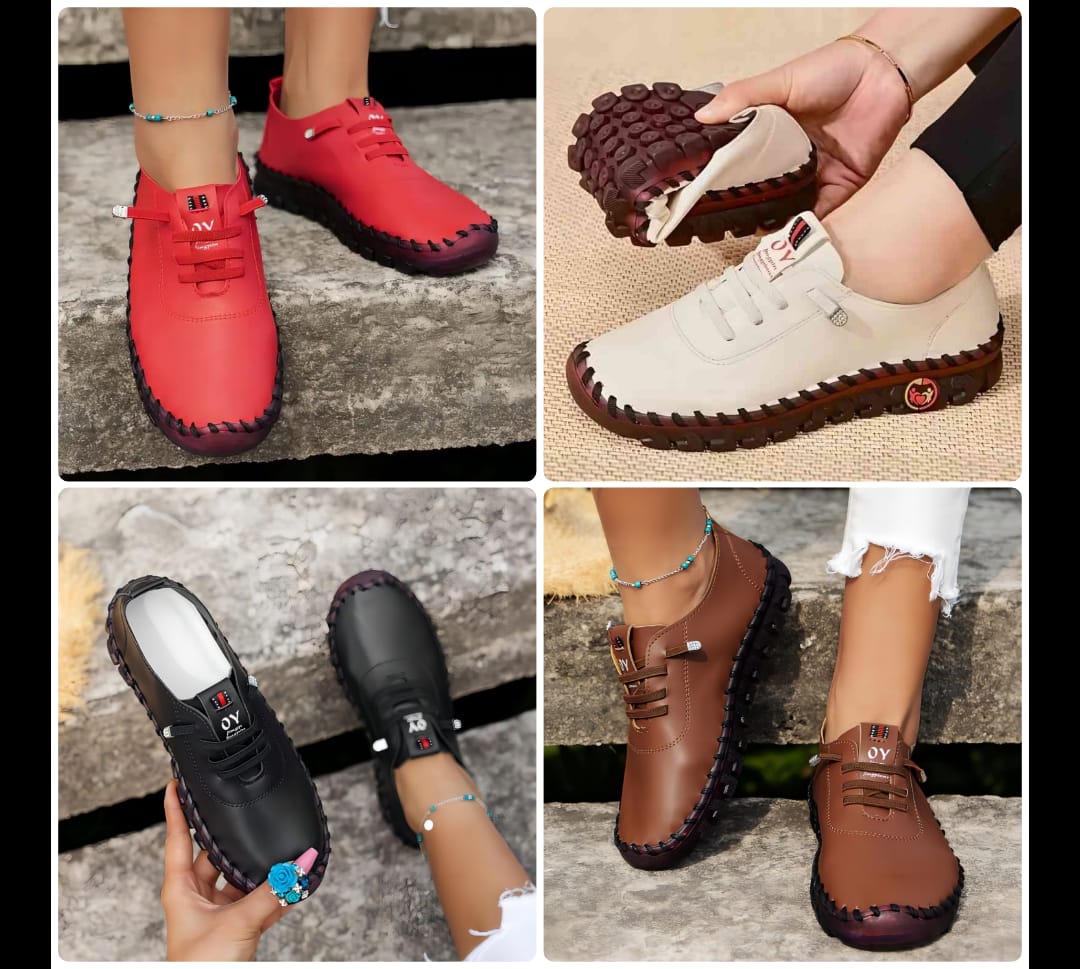 OY Cushioned Flexible Sole Casual Walking Shoes - Experience ultimate all-day comfort with these lightweight, highly flexible slip-on loafers perfect for daily walks.