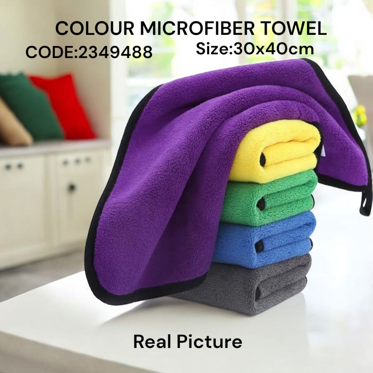 Premium 3-Piece Multi-Color Microfiber Towel Set – Ultra-Absorbent Car Detailing Cloths & Scratch-Free Household Cleaning Wipes (💥 AFFORDABLE LUXURY!)