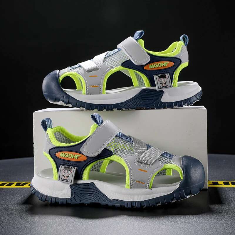 MGDHF Kids Sporty Closed-Toe Mesh Sandals.Keep your little ones comfortable and fully protected during summer playtime with these ultra-breathable, lightweight outdoor sandals built for active daily.