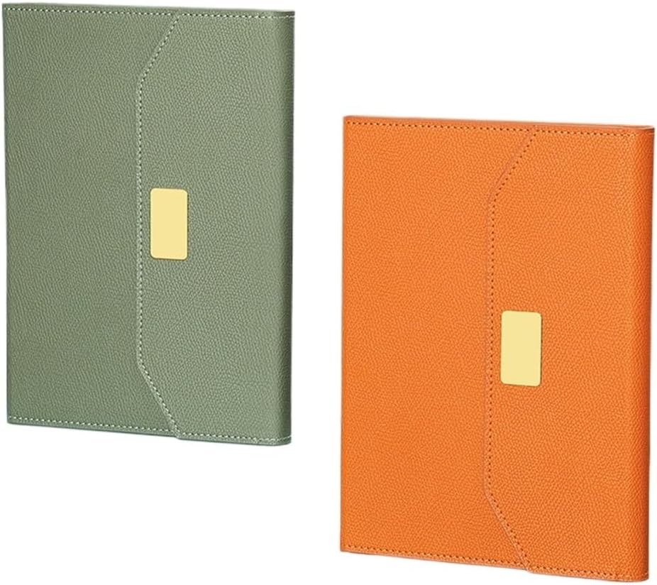Leather-bound notebook with button closure - Lined - 192 pages, 80gsm - Depai 25-31 - Brown