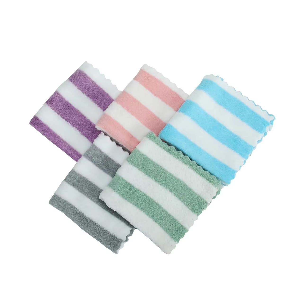 5pcs Coral Fleece Towel, Strong Absorbency, No Lint & Color Fading, Soft & Skin-Friendly, Pack Of 5 In Random Colors, Great For Home Use, Face Wash, Bathing, Or Hair Drying. Face towel, kitchen towel.