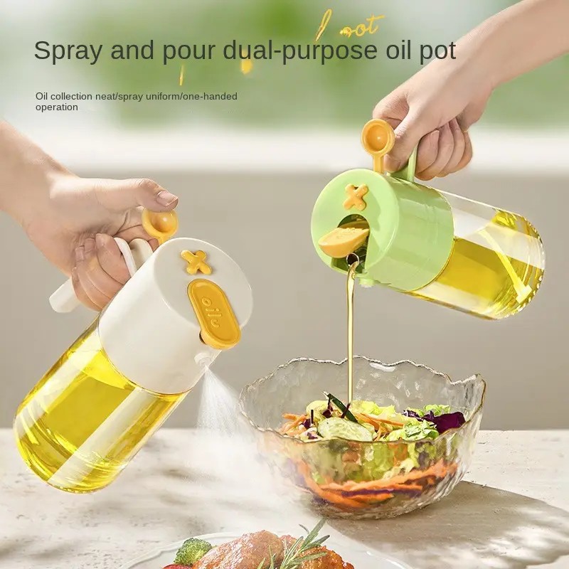 460Ml Glass Oil Sprayer Bottle | Leak-Proof Press Spray & Pour Design | Large Capacity Mist Sprayer for Cooking Olive Oil, Vinegar, Bbq, Frying, Grilling, Baking, and Kitchen Use
