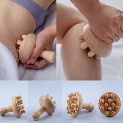 Wooden Therapy Massage Tools Wooden Mushroom Massager Fascial Massager Roller for Full Body Muscle Pain Relief, Body Sculpting Tool, Lymphatic Drainage, Cellulite Reduction Massager & Body Contouring