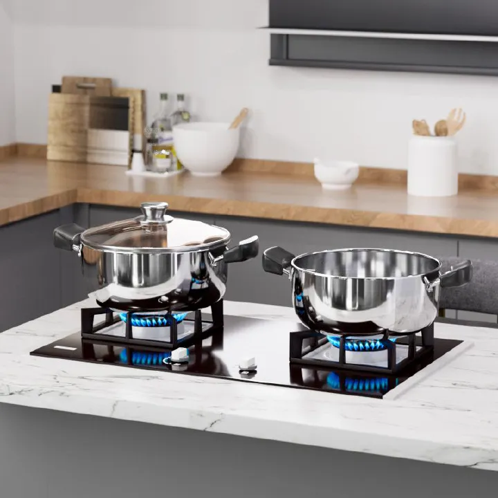 【OFFER OFFER】Jamespot 10PCS Stainless steel Pots Non Stick Sufuria Cookware Set Cooking Pots Sufuria 5pcs pots+5pcs lids（16/18/20/22/24cm)