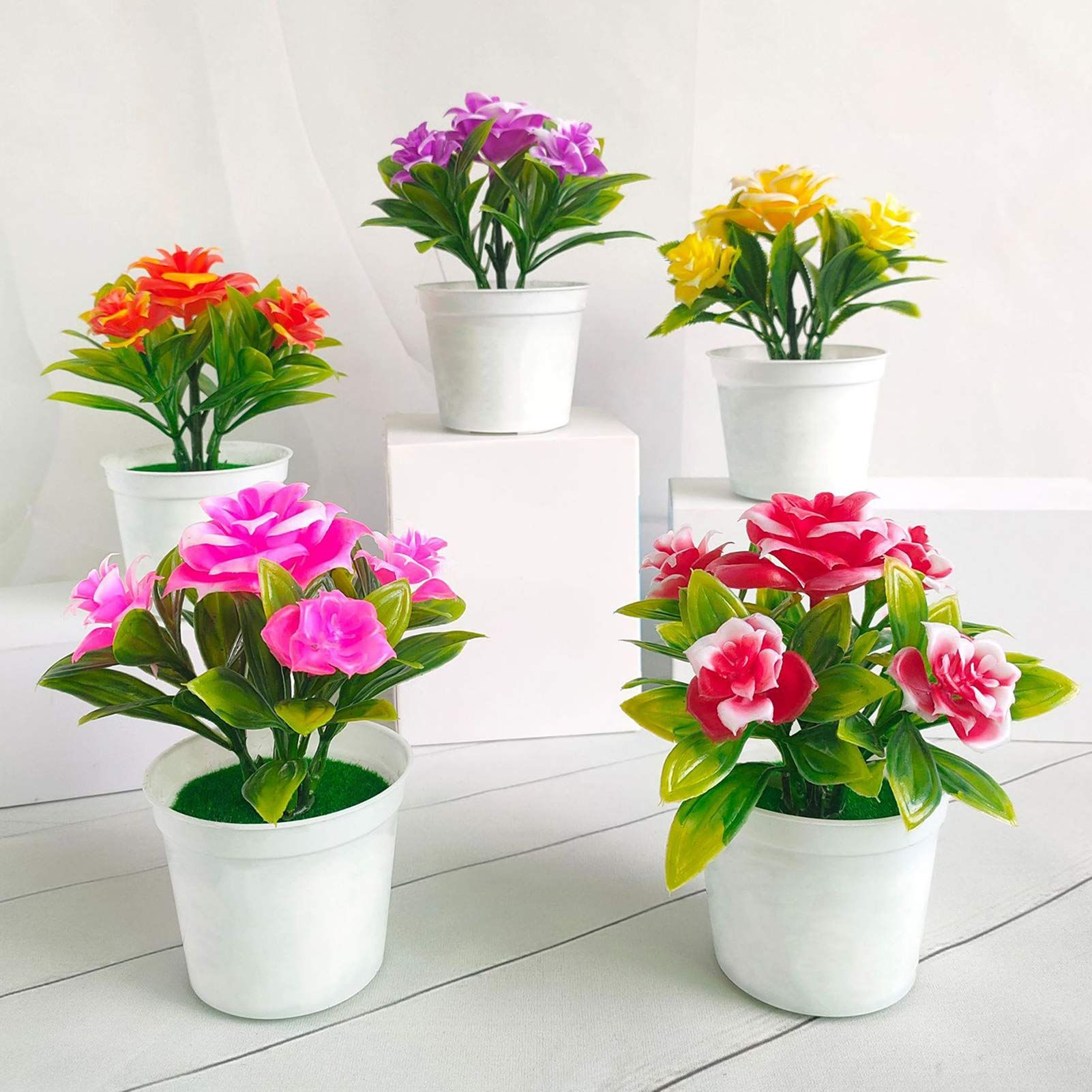 Artificial Plants small size Home Decor Mini Artificial Faux Plants Indoor Decorations for Home Room Farmhouse Desk House Bathroom Decor
