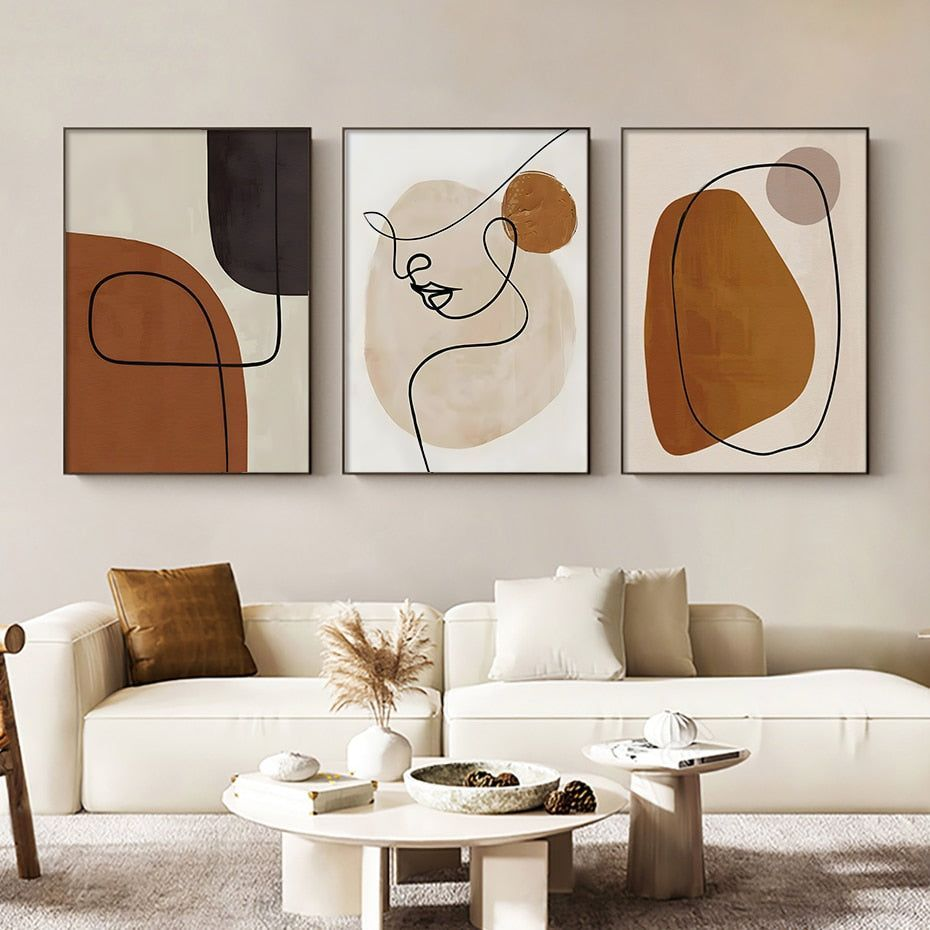 3 pieces classy A3 Wall Mount home decor customized Wall Mount Art WITH FRAME, Perfect Gift Decor Prints for Living Room