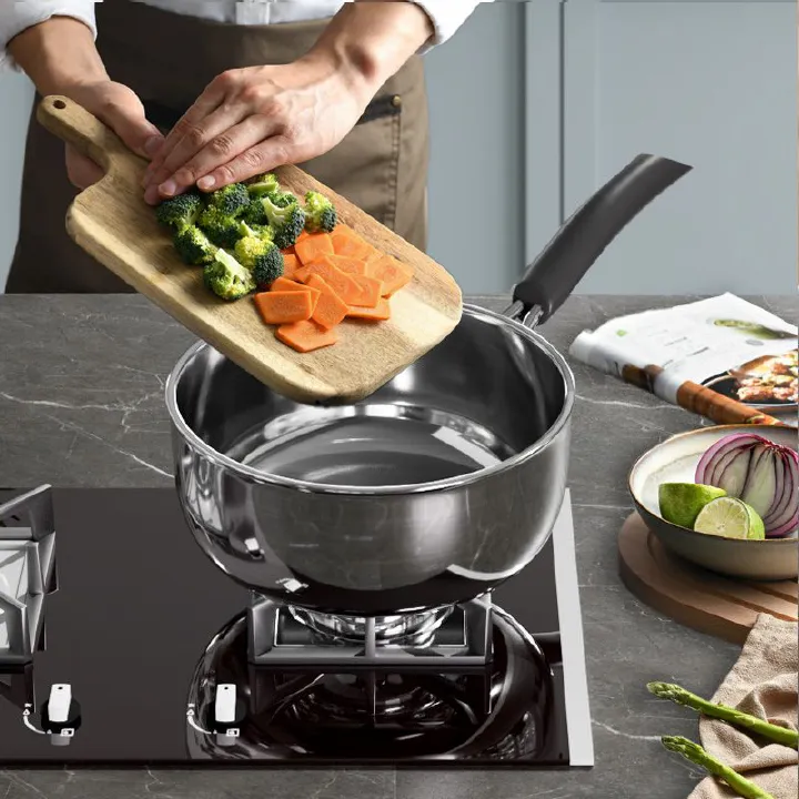 【OFFER OFFER】Jamespot 10PCS Stainless steel Pots Non Stick Sufuria Cookware Set Cooking Pots Sufuria 5pcs pots+5pcs lids（16/18/20/22/24cm)