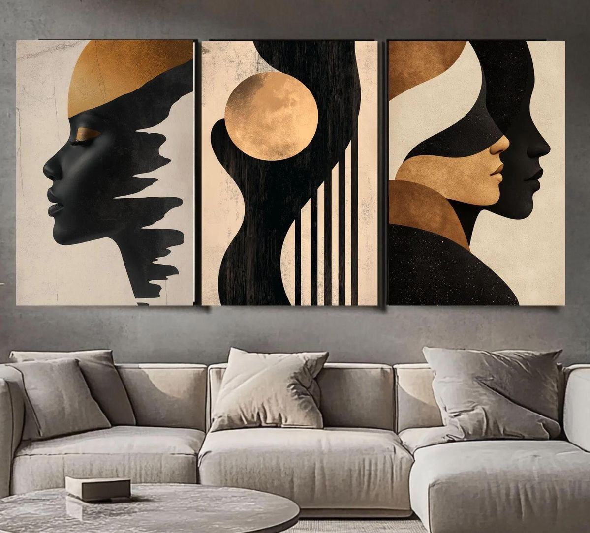 3 pieces classy A3 Wall Mount home decor customized Wall Mount Art WITH FRAME, Perfect Gift Decor Prints for Living Room