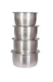 4-Pieces Durable quality Stainless Sufuria Cookware Set(NO LIDS)