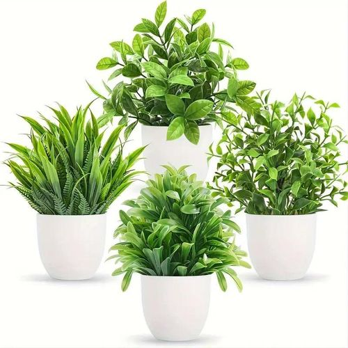 Artificial Plants small size Home Decor Mini Artificial Faux Plants Indoor Decorations for Home Room Farmhouse Desk House Bathroom Decor