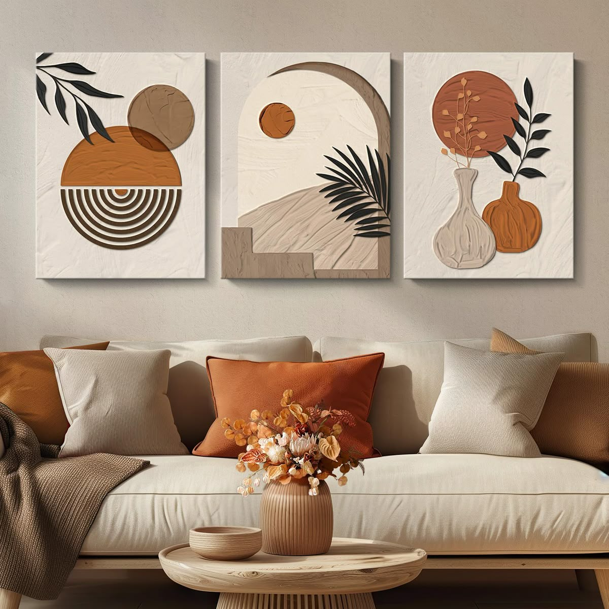 3 pieces classy A3 Wall Mount home decor customized Wall Mount Art WITH FRAME, Perfect Gift Decor Prints for Living Room