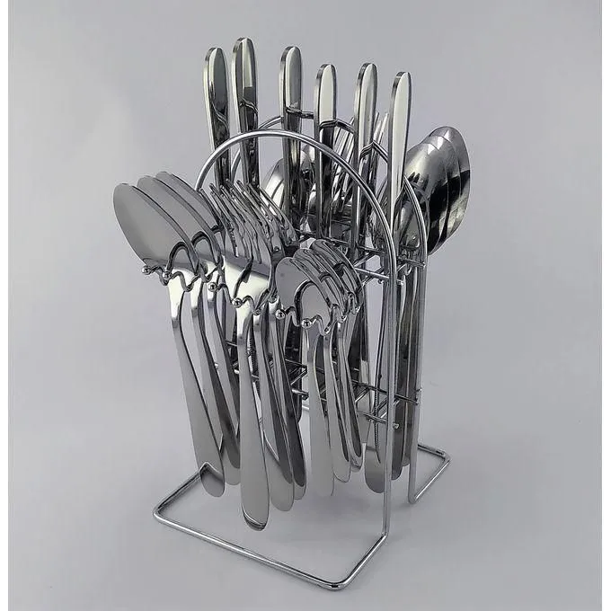 24pcs Pieces strong quality Stainless Steel Cutlery Set 12 Dinner Forks 12 Dinner Spoons  Now on OFFER Without organizer!